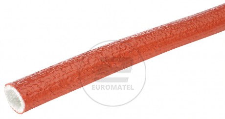 Wąż z włókna szklanego odporny na wysokie temperatury SILVYN HIPROJACKET NW 6 czerwony 6x15mm 52021385 /15m/