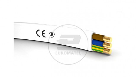 Przewód nkt instal plus YDYp 3x2,5 żo biały 450/750 /50m/ 13029056