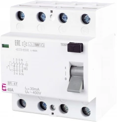 Wyłącznik różnicowoprądowy 4P 40A 0,03A Typ F EFI-4 F 40/0.03 002062529
